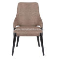 Brown fabric armrest single Velis dining chairs